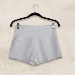 White Spandex Workout Shorts (Short)